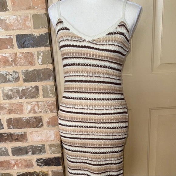 NWT Olive + Oak Crochet Slip Bodycon SunDress Summer Sexy Retro 70s Boho Sz M - Picture 13 of 14